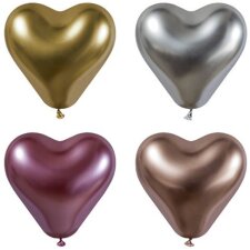 PAPSTAR Luftballons "Glossy Heart" farbig...