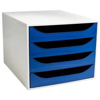 EXACOMPTA Schubladenbox ECOBOX 4 Schübe nachtblau