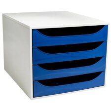 EXACOMPTA Schubladenbox ECOBOX 4 Schübe nachtblau