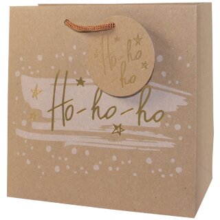 CACTUS Weihnachts-Geschenktüte "ho ho ho" klein