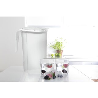 plast team Saftkrug 1,5 Liter transparent/weiß