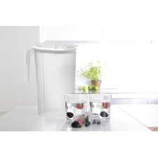 plast team Saftkrug 1,5 Liter transparent/weiß