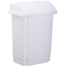 plast team Schwingdeckel-Abfalleimer 25 Liter weiß