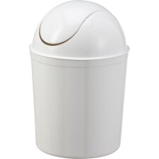 plast team Schwingdeckel-Abfalleimer 5 Liter weiß
