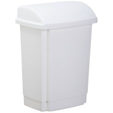 plast team Schwingdeckel-Abfalleimer 15 Liter weiß