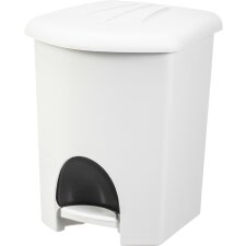 plast team Tret-Abfalleimer 16 Liter weiß