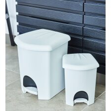 plast team Tret-Abfalleimer 16 Liter silber