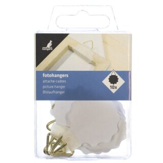 kangaro Bildaufhänger Durchmesser: 30 mm rund weiß