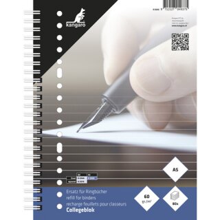 kangaro Collegenblock DIN A5 liniert 80 Blatt