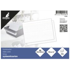 kangaro Karteikarten 148 x 105 mm liniert weiß