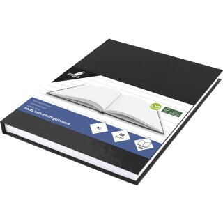 kangaro Notizbuch DIN A5 80 Blatt liniert schwarz