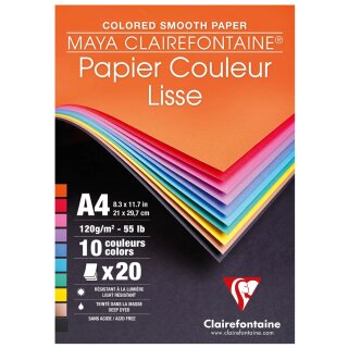 Clairefontaine Tonpapierblock MAYA DIN A4 20 Blatt