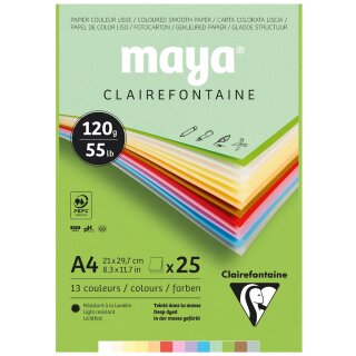 Clairefontaine Tonpapierblock MAYA DIN A4 120 g/qm
