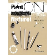Clairefontaine Zeichenpapierblock PAINTON Natur DIN A3 30...
