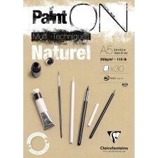 Clairefontaine Zeichenpapierblock PAINTON Natur DIN A5 30...