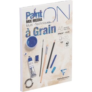 Clairefontaine Zeichenpapierblock PAINTON à Grain DIN A5 20 Blatt
