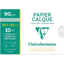 Clairefontaine Transparentpapier 90/95 g/qm DIN A3 10 Blatt