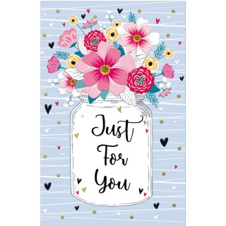 SUSY CARD Grußkarte Goldelicious "Just for You"