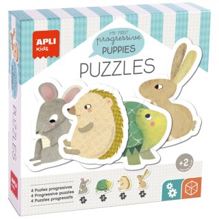 APLI kids Puzzle "My first Tierbabys" 12 Teile in Kartonschachtel