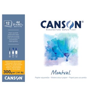 CANSON Aquarellblock "Montval" DIN A4 50 Blatt