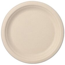 PAPSTAR Zuckerrohr-Teller "pure" rund 230 mm 50...
