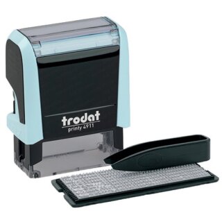 trodat Textstempel-Set Printy 4911 Typomatic pastell-blau