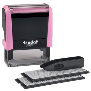 trodat Textstempel-Set Printy 4912 Typomatic pastell-rosa