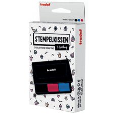 trodat Stempelkissen 9051 3-farbig schwarz/rot/blau