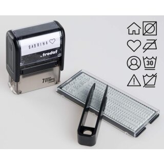 trodat Textilstempel-Set "7 Sachen Stempel" schwarz