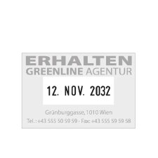 COLOP Datumstempel 2360 Green Line 4-zeilig mit Gutschein
