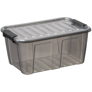 plast team Aufbewahrungsbox HOME BOX 8,0 Liter grau-transparent