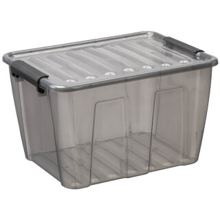 plast team Aufbewahrungsbox HOME BOX 15 Liter grau-transparent