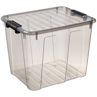 plast team Aufbewahrungsbox HOME BOX 40 Liter grau-transparent