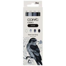 COPIC Marker ciao 3+1 Set SHADE "Dark Cool Gray"