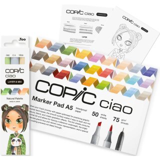 COPIC Marker ciao "LAYER & MIX Manga Starter Set" Natural