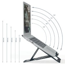 LEITZ Notebook-Ständer Ergo ultraflach dunkelgrau