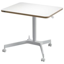 LEITZ Sitz-Steh-Schreibtisch Ergo weiß mit Rollen