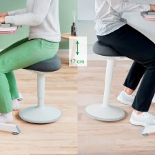 LEITZ Sitzhocker Ergo Active mit Komfortsitz hellgrau