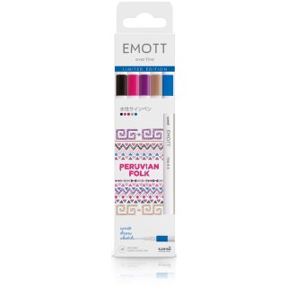 uni-ball Fineliner EMOTT 5er Set "Peruvian Folk"