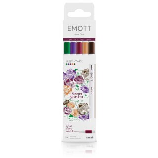 uni-ball Fineliner EMOTT 5er Set "Secret Garden"