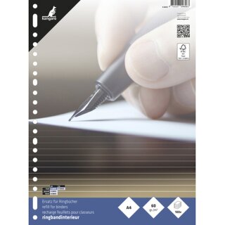 kangaro Ringbucheinlagen 220 x 297 mm liniert 100 Blatt