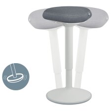 LEITZ Sitz-Steh-Hocker Ergo Active mit Komfortsitz hellgrau