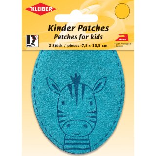 KLEIBER Applikation "Zebra" hellblau 2er Blister