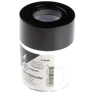 kangaro Klammernspender rund transparent / schwarz