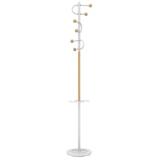 UNiLUX Garderobenständer STUDIO Höhe: 1.750 mm weiß/buche