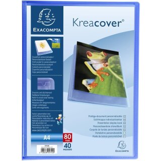 EXACOMPTA Sichtbuch DIN A4 PP 40 Hüllen blau
