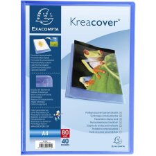 EXACOMPTA Sichtbuch DIN A4 PP 40 Hüllen blau