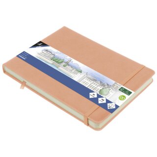 kangaro Skizzenbuch PU-Hardcover DIN A5 quer altrosa 80 Blatt