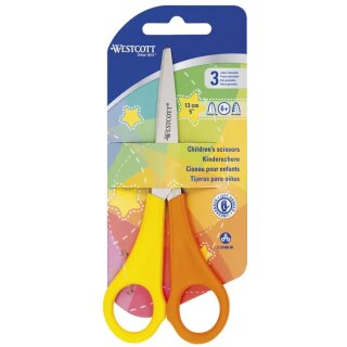 WESTCOTT Bastelschere Kids spitz 130 mm gelb/orange für Linkshänder