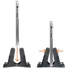 DURABLE Notebook-Ständer VERTICAL EFFECT PET Filz grau
